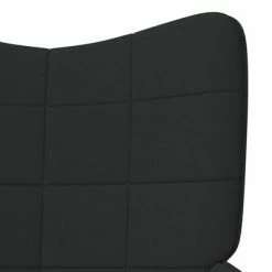 VidaXL Chaise de relaxation avec tabouret Noir Tissu 13 VidaXL Chaise de relaxation avec tabouret Noir Tissu -Fauteuils Soldes image 6 327980
