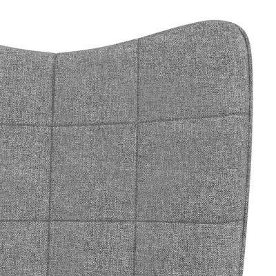 VidaXL Chaise de relaxation Gris clair Tissu 8 VidaXL Chaise de relaxation Gris clair Tissu – Image 6