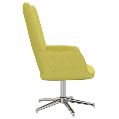 VidaXL Chaise de relaxation avec tabouret Vert Tissu 8 VidaXL Chaise de relaxation avec tabouret Vert Tissu – Image 6