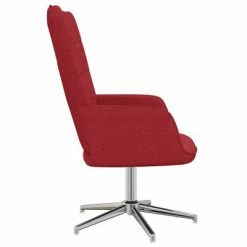 VidaXL Chaise de relaxation avec tabouret Rouge bordeaux Tissu -Fauteuils Soldes image 6 328004