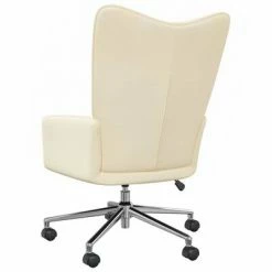 VidaXL Chaise de relaxation Crème Tissu -Fauteuils Soldes image 6 328031