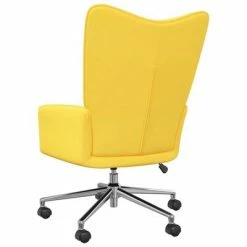 VidaXL Chaise de relaxation Jaune moutarde Tissu -Fauteuils Soldes image 6 328036