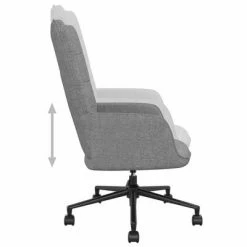 VidaXL Chaise de relaxation Gris clair Tissu -Fauteuils Soldes image 6 328040