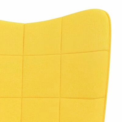 VidaXL Chaise de relaxation Jaune moutarde Tissu 8 VidaXL Chaise de relaxation Jaune moutarde Tissu – Image 6