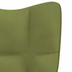 VidaXL Chaise de relaxation Vert clair Velours -Fauteuils Soldes image 6 328054