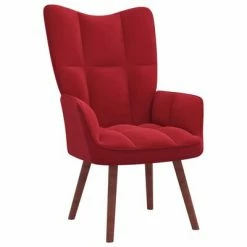 VidaXL Chaise de relaxation avec repose-pied Rouge bordeaux Velours 13 VidaXL Chaise de relaxation avec repose-pied Rouge bordeaux Velours -Fauteuils Soldes image 6 328067