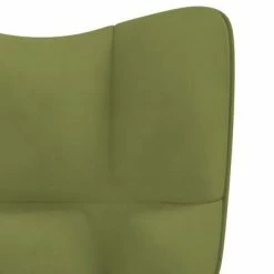 VidaXL Chaise de relaxation Vert clair Velours -Fauteuils Soldes image 6 328076