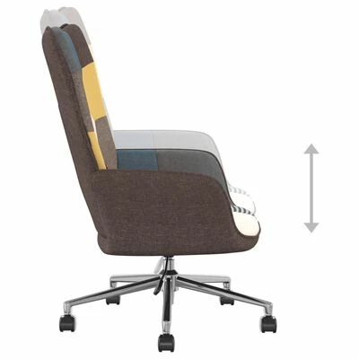 VidaXL Chaise de relaxation Patchwork Tissu 8 VidaXL Chaise de relaxation Patchwork Tissu – Image 6