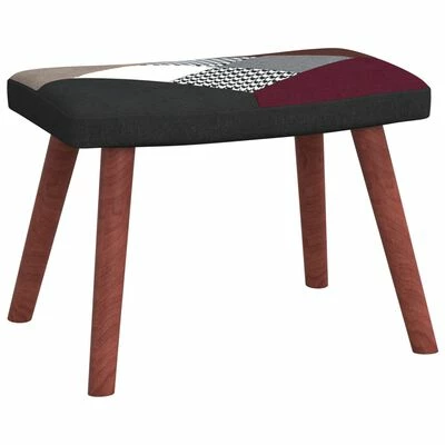 VidaXL Chaise de relaxation avec repose-pied Patchwork Tissu 8 VidaXL Chaise de relaxation avec repose-pied Patchwork Tissu – Image 6