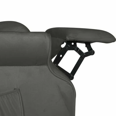 VidaXL Fauteuil inclinable Gris foncé Velours 8 VidaXL Fauteuil inclinable Gris foncé Velours – Image 6