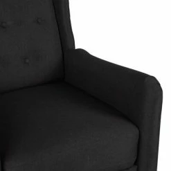 VidaXL Fauteuil inclinable Noir Tissu -Fauteuils Soldes image 6 329322