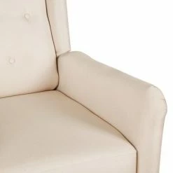 VidaXL Fauteuil inclinable Crème Tissu -Fauteuils Soldes image 6 329329
