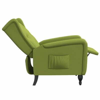 VidaXL Fauteuil inclinable Vert clair Velours 8 VidaXL Fauteuil inclinable Vert clair Velours – Image 6