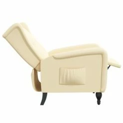 VidaXL Fauteuil inclinable Crème Velours -Fauteuils Soldes image 6 329350