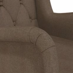 VidaXL Fauteuil avec pieds en bois d'hévéa solide Taupe Tissu 13 VidaXL Fauteuil avec pieds en bois d'hévéa solide Taupe Tissu -Fauteuils Soldes image 6 329392