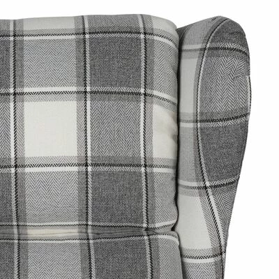 VidaXL Fauteuil inclinable Blanc et gris Tissu 8 VidaXL Fauteuil inclinable Blanc et gris Tissu â Image 6