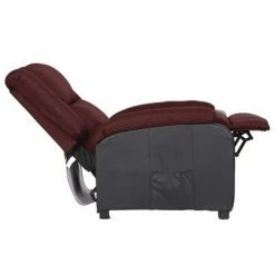VidaXL Fauteuil inclinable TV Violet Similicuir et tissu -Fauteuils Soldes image 6 329493