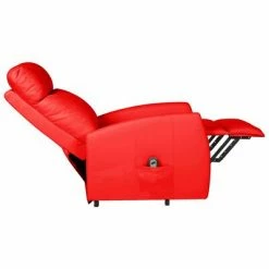 VidaXL Fauteuil inclinable Rouge Similicuir -Fauteuils Soldes image 6 329630