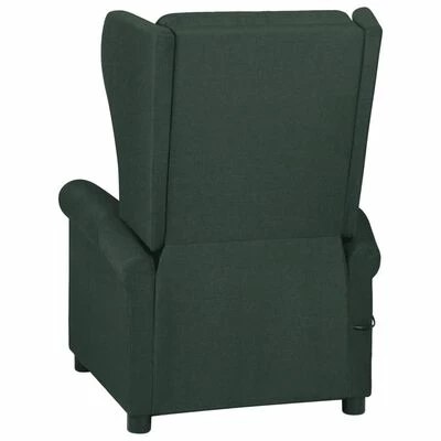 VidaXL Fauteuil inclinable Vert foncé Tissu 8 VidaXL Fauteuil inclinable Vert foncé Tissu – Image 6