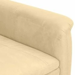 VidaXL Fauteuil inclinable Crème Similicuir daim -Fauteuils Soldes image 6 329664