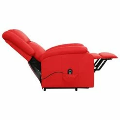 VidaXL Fauteuil inclinable Rouge Similicuir -Fauteuils Soldes image 6 329690