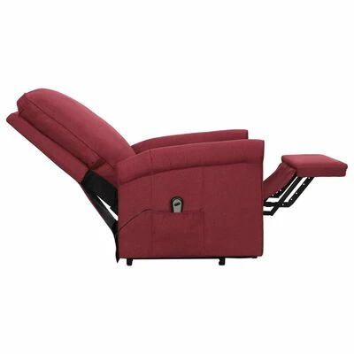 VidaXL Fauteuil inclinable Rouge bordeaux Tissu 8 VidaXL Fauteuil inclinable Rouge bordeaux Tissu – Image 6