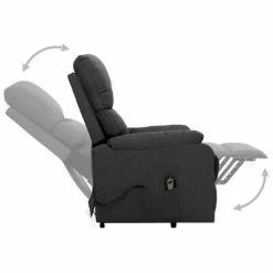 VidaXL Fauteuil inclinable Gris foncé Tissu 13 VidaXL Fauteuil inclinable Gris foncé Tissu -Fauteuils Soldes image 6 329740