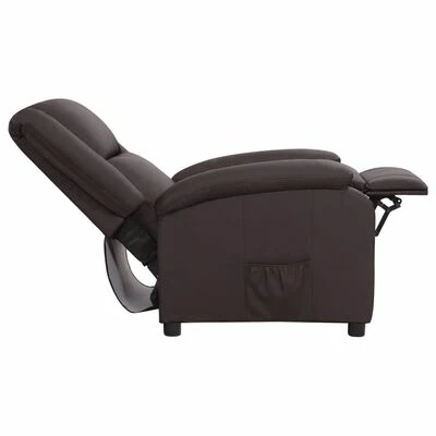 VidaXL Fauteuil inclinable Marron Cuir véritable 8 VidaXL Fauteuil inclinable Marron Cuir véritable – Image 6