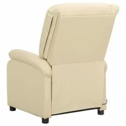 VidaXL Fauteuil inclinable Crème Cuir véritable 13 VidaXL Fauteuil inclinable Crème Cuir véritable -Fauteuils Soldes image 6 337049
