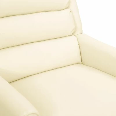 VidaXL Fauteuil inclinable Crème Similicuir 8 VidaXL Fauteuil inclinable Crème Similicuir – Image 6