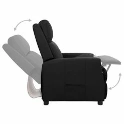 VidaXL Fauteuil inclinable Noir Similicuir -Fauteuils Soldes image 6 338836