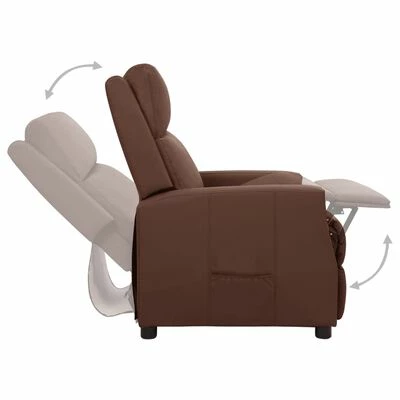 VidaXL Fauteuil inclinable Marron Similicuir 8 VidaXL Fauteuil inclinable Marron Similicuir – Image 6