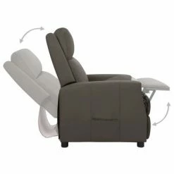 VidaXL Fauteuil inclinable Gris Similicuir -Fauteuils Soldes image 6 338840