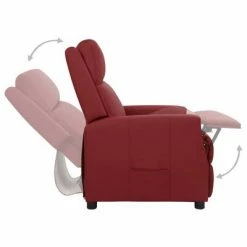 VidaXL Fauteuil inclinable Rouge bordeaux Similicuir -Fauteuils Soldes image 6 338842