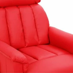 VidaXL Fauteuil inclinable Rouge Similicuir -Fauteuils Soldes image 6 338855