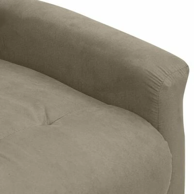 VidaXL Fauteuil inclinable Gris clair Tissu microfibre 8 VidaXL Fauteuil inclinable Gris clair Tissu microfibre – Image 6