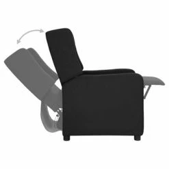 VidaXL Fauteuil inclinable Noir Tissu -Fauteuils Soldes image 6 339002