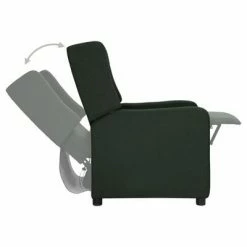VidaXL Fauteuil inclinable Vert foncé Tissu -Fauteuils Soldes image 6 339006
