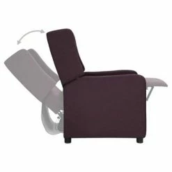 VidaXL Fauteuil inclinable Violet Tissu -Fauteuils Soldes image 6 339007