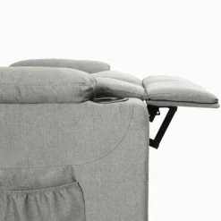 VidaXL Fauteuil inclinable Gris clair Tissu 13 VidaXL Fauteuil inclinable Gris clair Tissu -Fauteuils Soldes image 6 339082