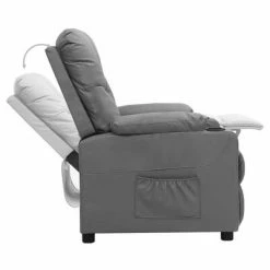VidaXL Fauteuil inclinable Gris Similicuir -Fauteuils Soldes image 6 339126