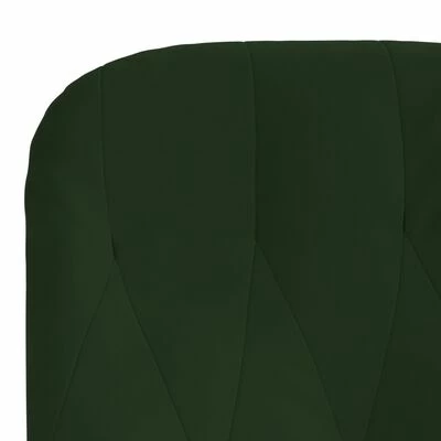 VidaXL Chaise de relaxation Vert foncé Velours 8 VidaXL Chaise de relaxation Vert foncé Velours – Image 6
