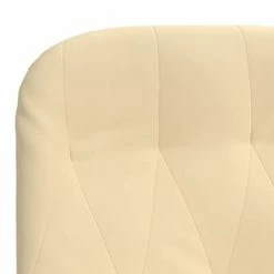 VidaXL Chaise de relaxation Blanc crème Velours -Fauteuils Soldes image 6 341227