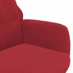 VidaXL Chaise de relaxation Rouge bordeaux Velours -Fauteuils Soldes image 6 341234