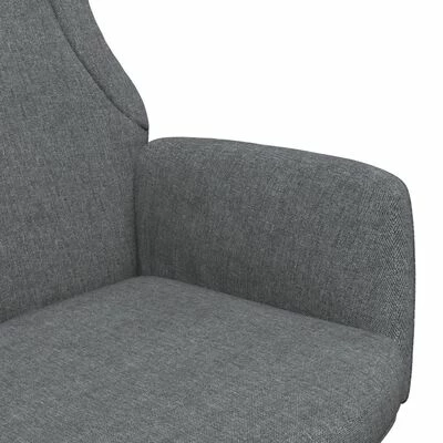 VidaXL Chaise de relaxation Gris foncé Tissu 8 VidaXL Chaise de relaxation Gris foncé Tissu – Image 6