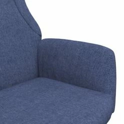 VidaXL Chaise de relaxation Bleu Tissu -Fauteuils Soldes image 6 341398