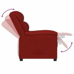 VidaXL Fauteuil inclinable Rouge bordeaux Similicuir -Fauteuils Soldes image 6 342367