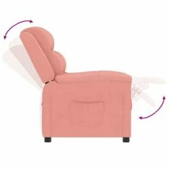 VidaXL Fauteuil inclinable Rose Velours -Fauteuils Soldes image 6 342381