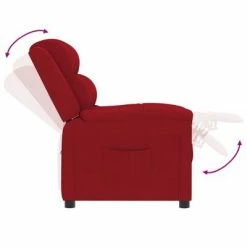 VidaXL Fauteuil inclinable Rouge bordeaux Velours -Fauteuils Soldes image 6 342382