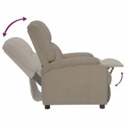 VidaXL Fauteuil inclinable Gris clair Velours 13 VidaXL Fauteuil inclinable Gris clair Velours -Fauteuils Soldes image 6 342399